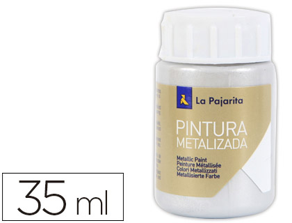 Pintura metalizada La Pajarita plata 35ml.